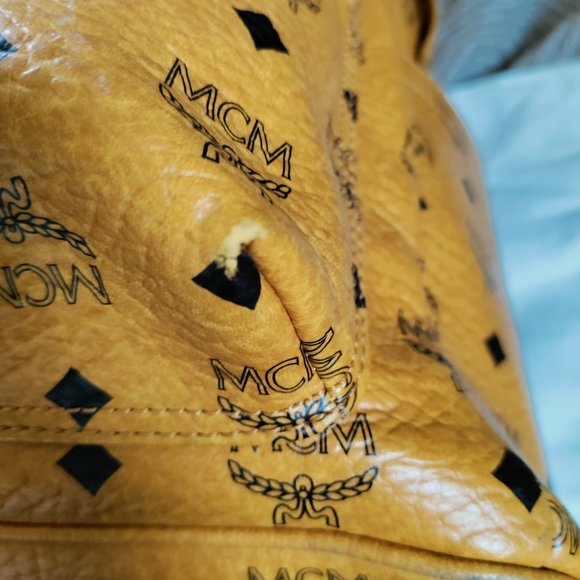 MCM Backpack Cognac w/ Front Studs (Unisex, One Size) main image 7